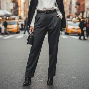 Loro Piana Tasmanian Virgin Wool Dark Gray Trouser Pants